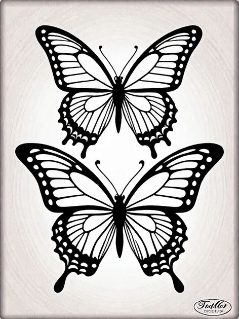 butterfly tattoo stencil