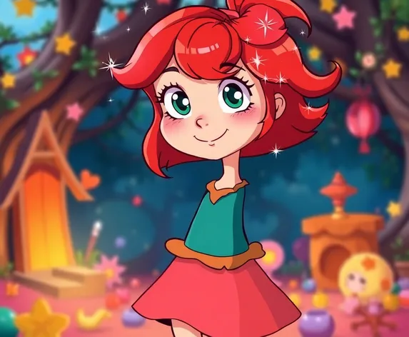 cartoon red hair girl