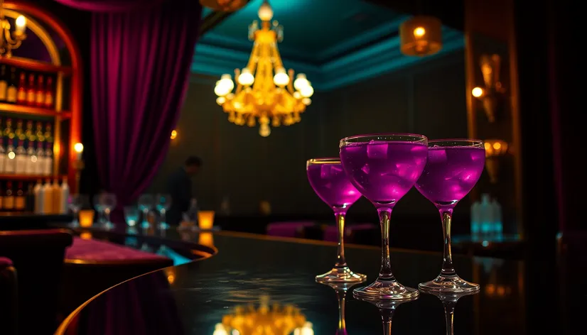 purple coloured cocktails