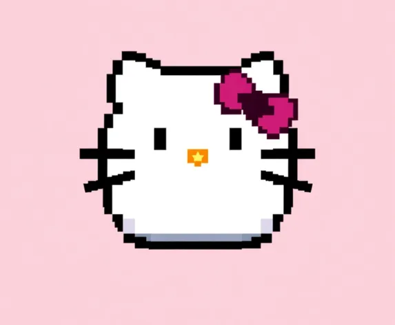 pixel art hello kitty