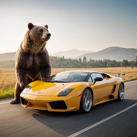 bear in lamborgini