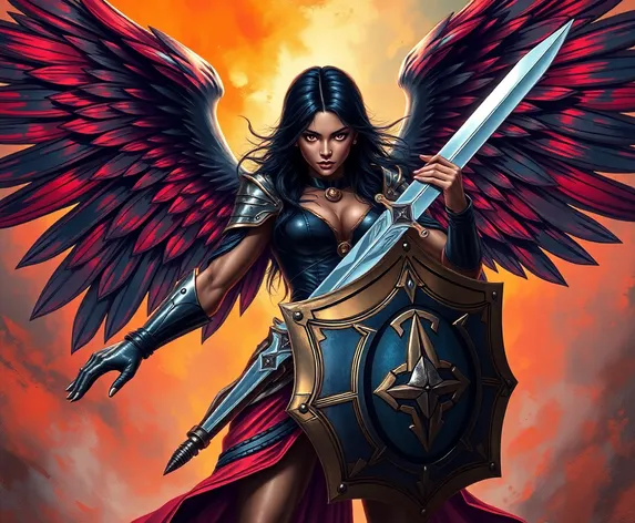 black female archangel warrior