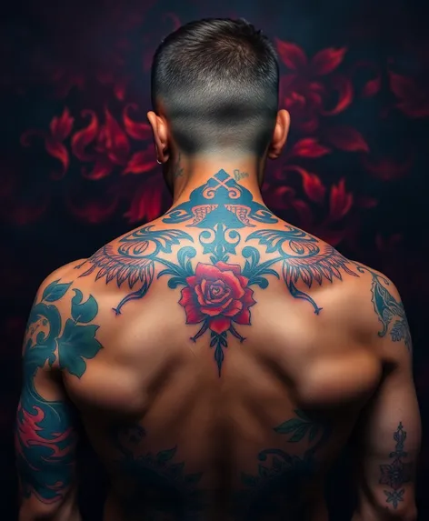 male tattoos on back