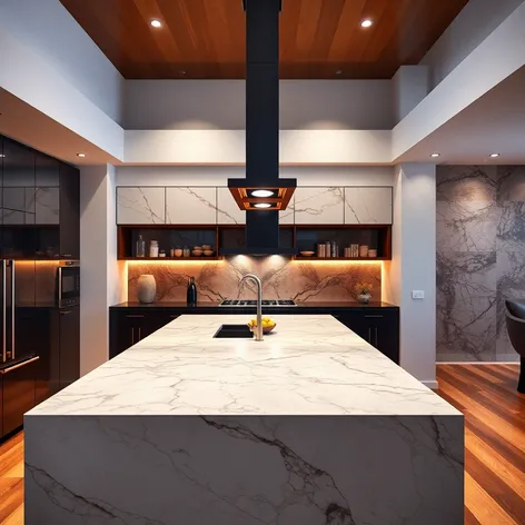 marble kitchen island