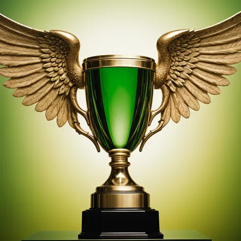 big green detailed trophy