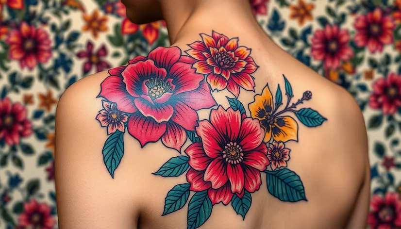 flowers on the shoulder