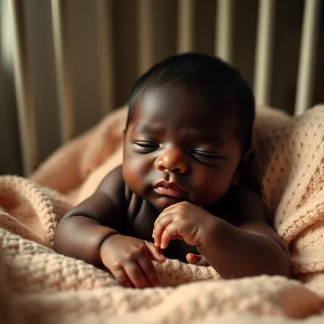 black newborn baby