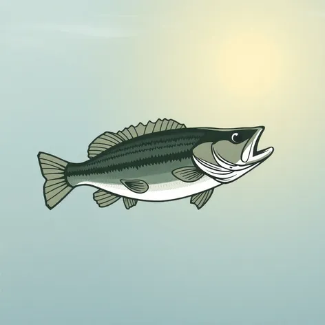 simple sketch of largemouth