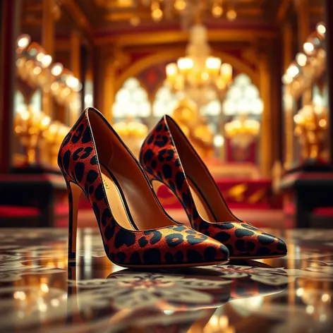 animal print heels shoes