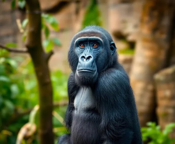 gorilla standing up