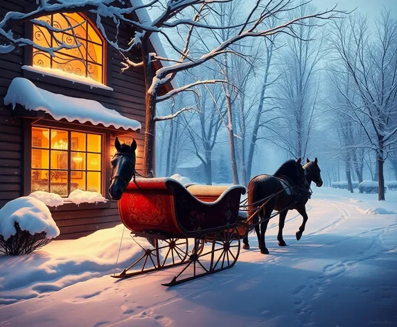 one horse open sleigh