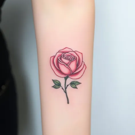 small rose tattoo