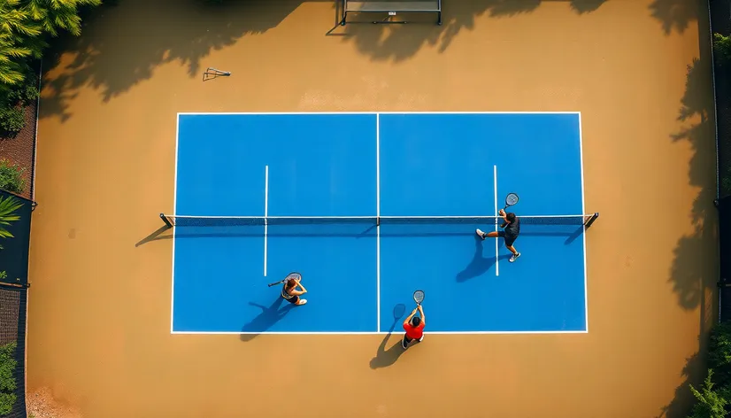 padel tennis top view