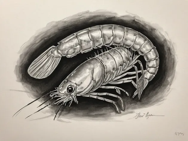 shrimp drawing