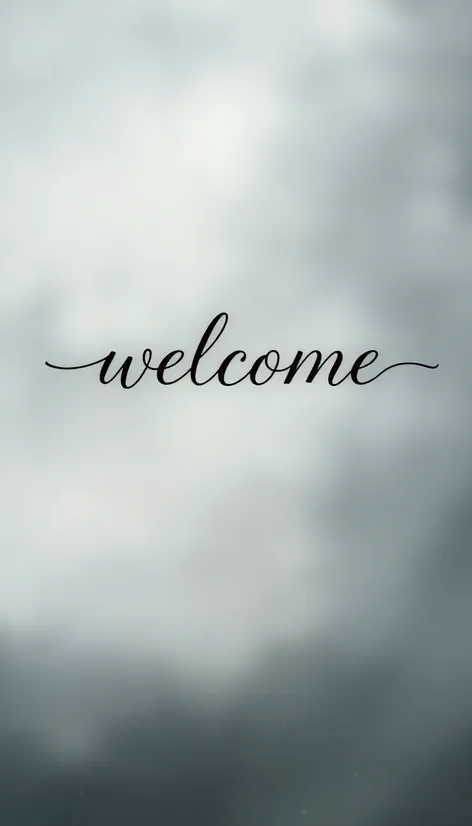 welcome in cursive