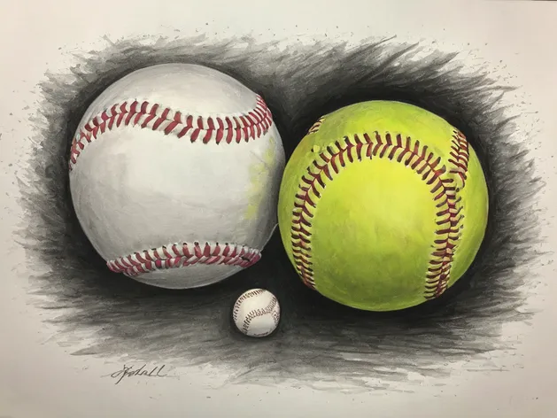 softball drawing