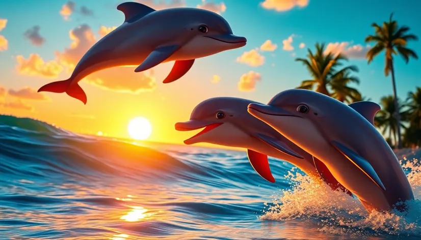 dolphin sunset meme picture