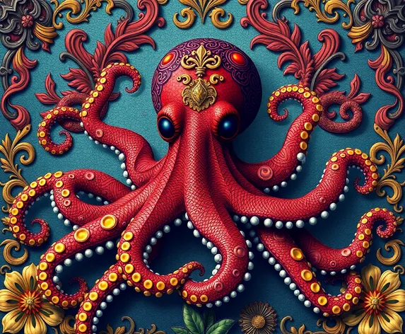 art deco octopus