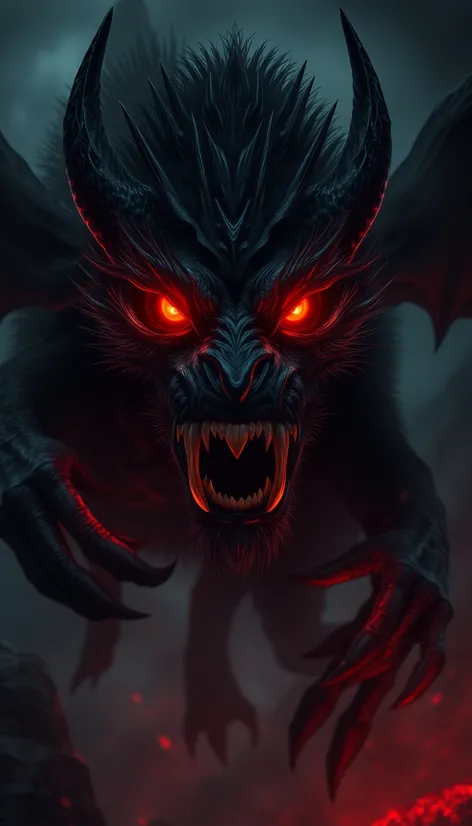 black wolf demon