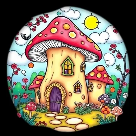 mushroom village mushroom house