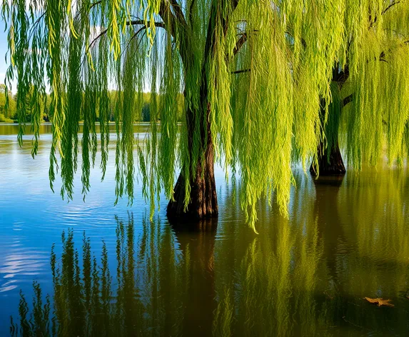 willow trees in summer