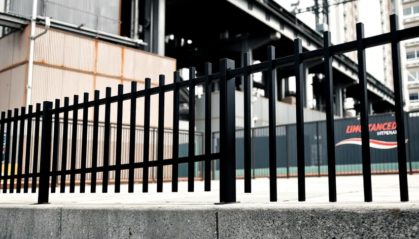 black aluminum fence