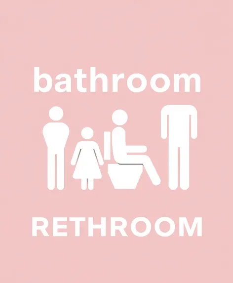 gender neutral bathroom signs