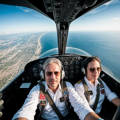 pilot with husband flying