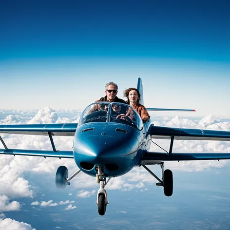 pilot with husband flying