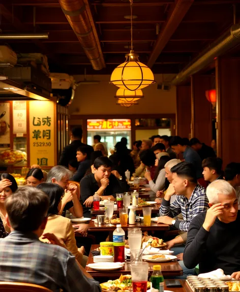 people waiting to eat