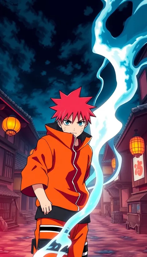 red haired naruto