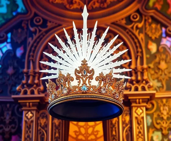 white sunburst crown