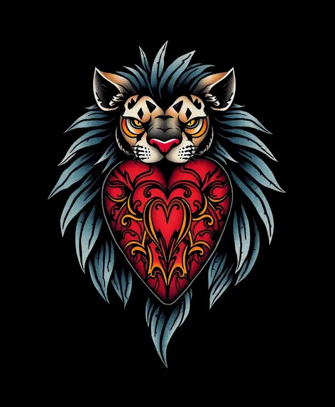 lion heart tattoos