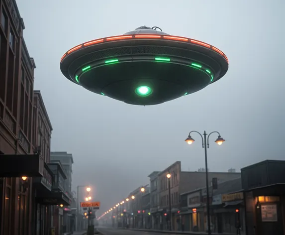 neon ufo flying saucer