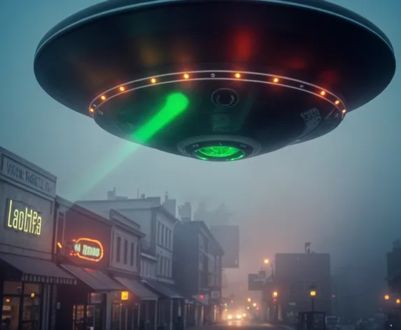 neon ufo flying saucer