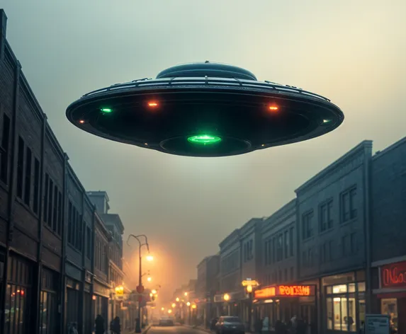 neon ufo flying saucer