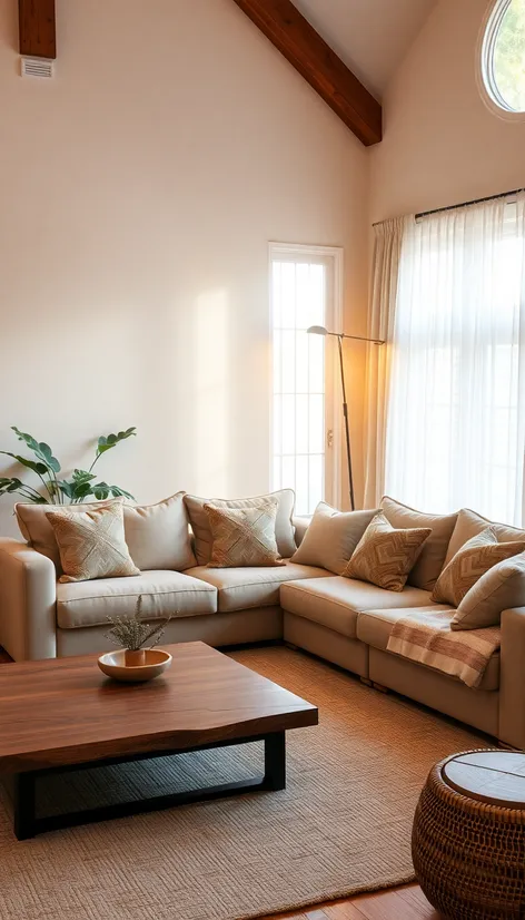 beige couch living room