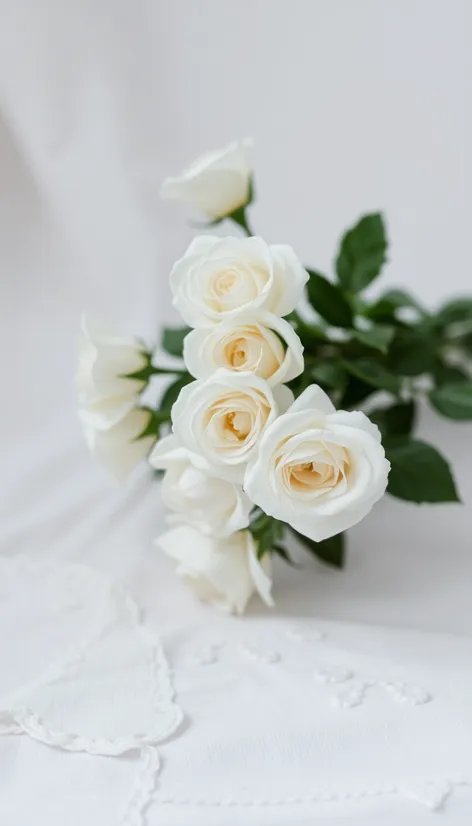 bouquet of roses white