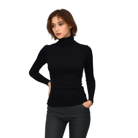 the rock black turtleneck