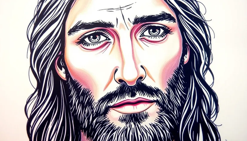 jesus face sketch