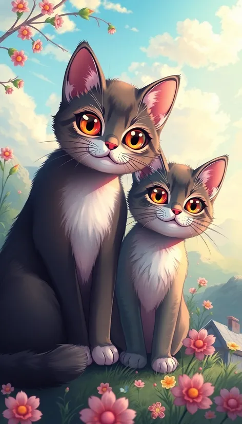 anime cats cute