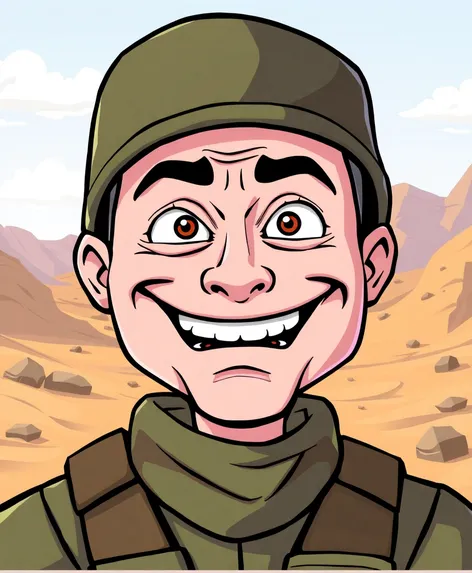 soldier meme face