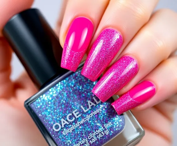 hot pink nail paint