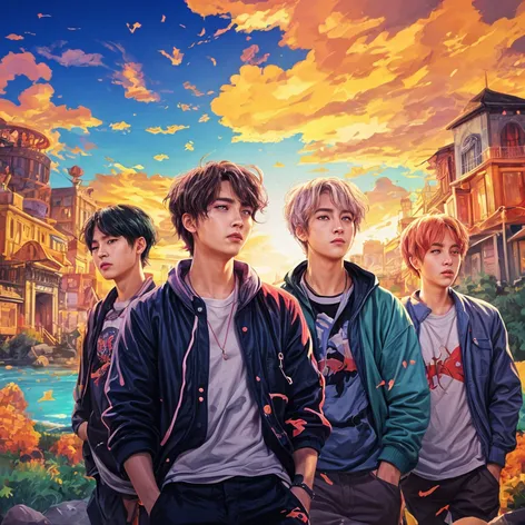 bts in cartoon