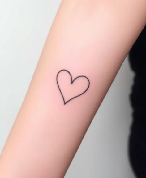 heart outline tattoo