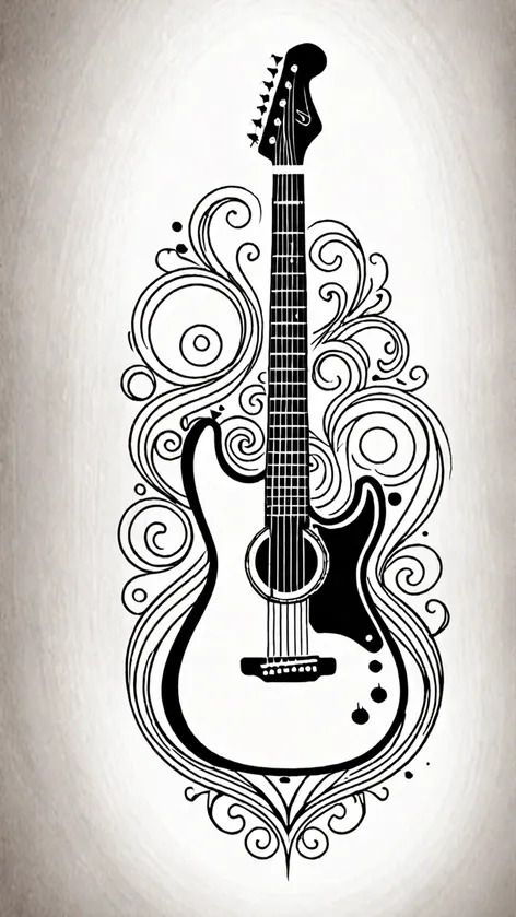 guitar tattoo