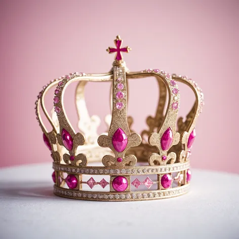 royal crown with pink