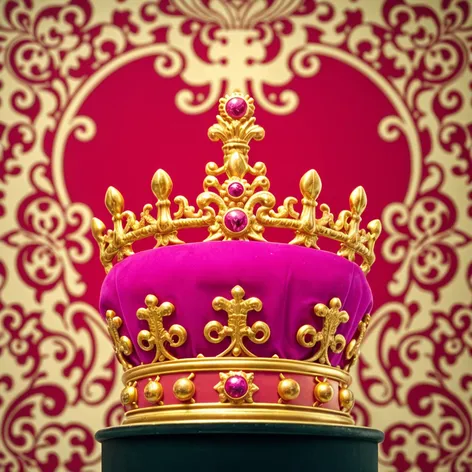 pink kings crown on