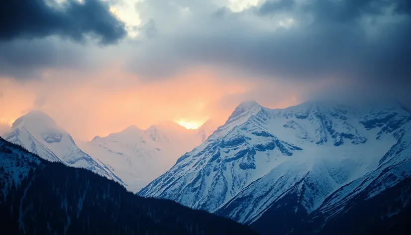 snowstorm mountains