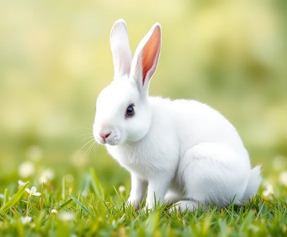 transparent background white rabbit